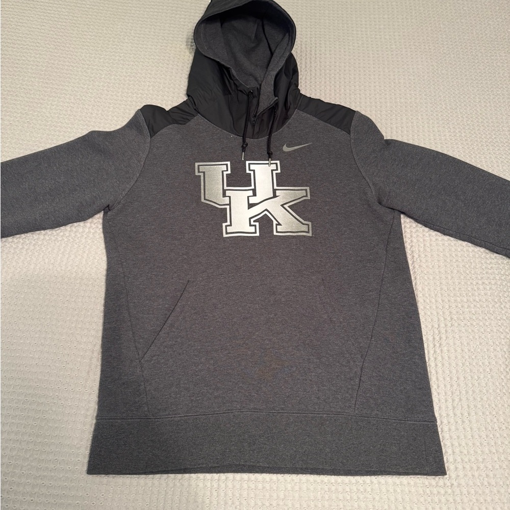 Kentucky Nike Grey and Black Hoodie - Size Large